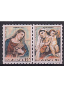 1976 San Marino Natale 2 valori nuovi Sassone 973-4